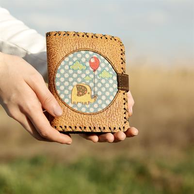 Fil Figürlü Küçük Cüzdan Etnik Bohem Retro Style -  Hardal
