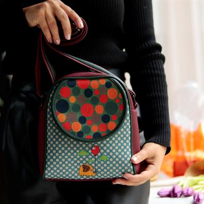 Fil Figürlü Küçük Postacı Omuz Çantası Etnik Bohem Style - Bordo