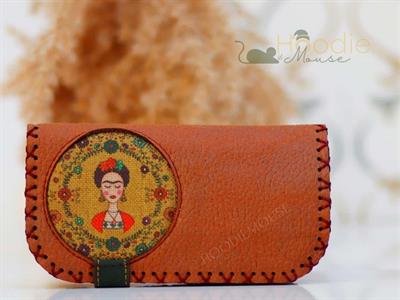 Frida Figürlü Büyük Cüzdan Etnik Bohem Retro Vintage Style  - TABA