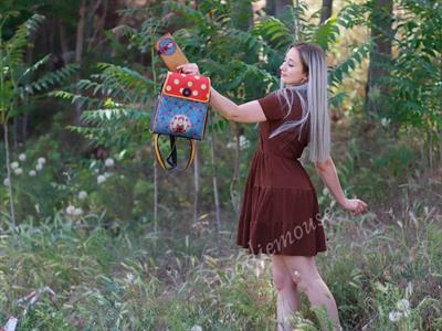  Mavi Frida Figürlü Kapaklı Sırt Çantası Siyah, Cüzdan Hardal Etnik Bohem Style Kombin