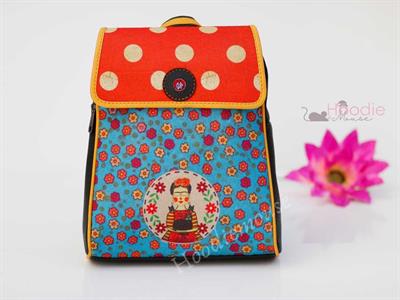  Mavi Frida Figürlü Kapaklı Sırt Çantası Siyah, Cüzdan Hardal Etnik Bohem Style Kombin