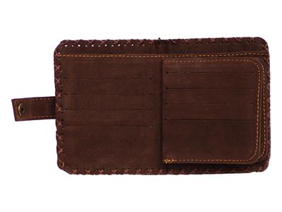 Inek Figürlü Küçük Cüzdan Etnik Bohem Retro Style  - ANTRASİT