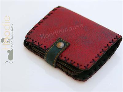 Inek Figürlü Küçük Cüzdan Etnik Bohem Retro Style  - Bordo