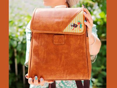 Karabalık Figürlü Business Sırt Çantası Etnik Bohem Style - TABA