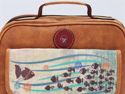 Karabalık Figürlü Unisex Canta Hem Sırt Hem Capraz Hem Elde Etnik Bohem Style - TABA