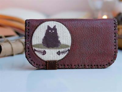 Karamık Figürlü Büyük Cüzdan Etnik Bohem Retro Vintage Style  - BORDO
