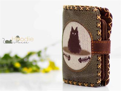 Karamık Figürlü Küçük Cüzdan Etnik Bohem Retro Style - Yesil