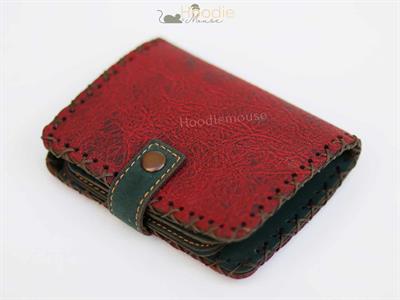 Karamık Figürlü Küçük Cüzdan Etnik Bohem Retro Style - Bordo