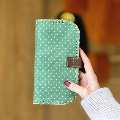 Karga Aşkı Desenli Büyük Kadın Cüzdanı - Etnik Retro Bohem El Yapımı