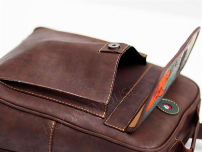 Karga Figürlü Unisex Canta Hem Sırt Hem Capraz Hem Elde Etnik Bohem Style - ACI KAHVE