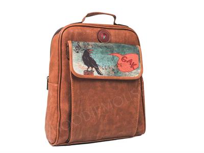 Karga Figürlü Unisex Canta Hem Sırt Hem Capraz Hem Elde Etnik Bohem Style - TABA