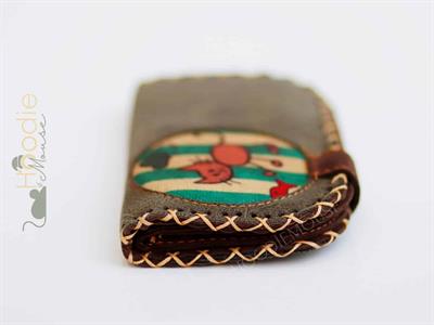 Kedi Balık Figürlü Büyük Cüzdan Etnik Bohem Retro Vintage Style - YEŞİL