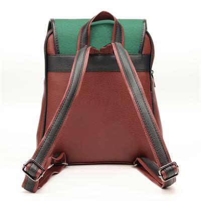 Klasik Frida Figürlü Kapaklı Sırt Çantası Etnik Bohem Style - BORDO