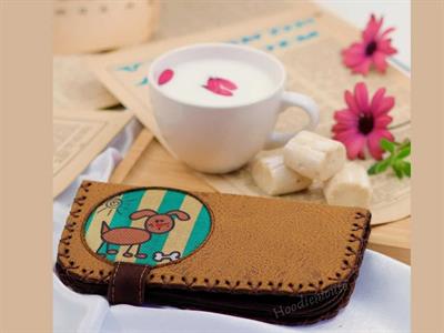 Köpek Figürlü Büyük Cüzdan Etnik Bohem Retro Vintage Style - HARDAL