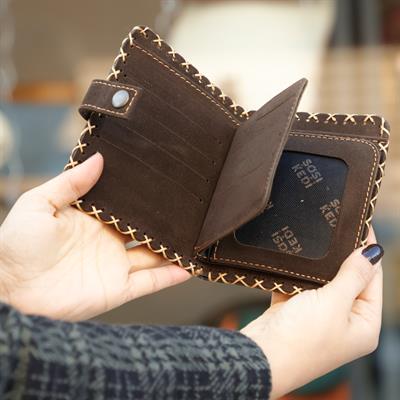 Köpek Kemik Figürlü Küçük Cüzdan Etnik Bohem Retro Style - Yesil
