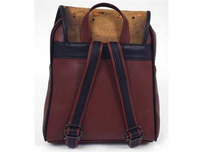 Küçük Prens ve Kuzu Figürlü Kapaklı Sırt Çantası Etnik Bohem Style - BORDO