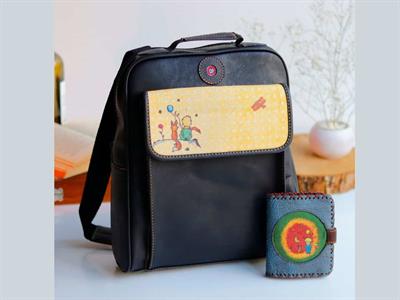 Küçük Prens Desen Unisex Siyah Canta, EKucuk Prens Petrol Cüzdan Hem Sırt Hem Capraz Hem Elde Etnik Bohem Style KOMBIN