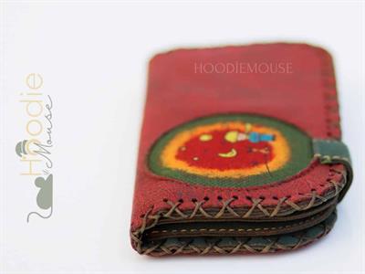 Küçük Prens Figürlü Büyük Cüzdan Etnik Bohem Retro Vintage Style - BORDO