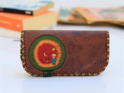 Küçük Prens Figürlü Büyük Cüzdan Etnik Bohem Retro Vintage Style - KAHVERENGİ