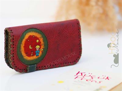 Küçük Prens Figürlü Büyük Cüzdan Etnik Bohem Retro Vintage Style - BORDO