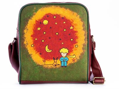 Küçük Prens Figürlü Büyük Postacı Kol Çantası Etnik Bohem Style - Bordo