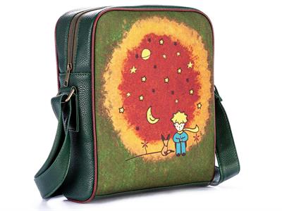 Küçük Prens Figürlü Büyük Postacı Kol Çantası Etnik Bohem Style - Yesil
