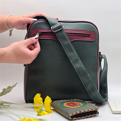 Küçük Prens Figürlü Büyük Postacı Kol Çantası Yesil, EKüçük Cüzdan Yesil Etnik Bohem Style KOMBİN