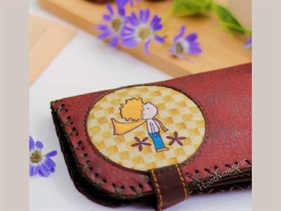 Küçük Prens Figürlü Büyük Postacı Kol Çantası Etnik Bohem Style Çanta Siyah, Cüzdan Bordo KOMBİN