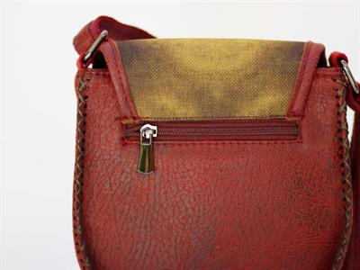 Küçük Prens Figürlü Çapraz Örgülü Kol Çantası Etnik and Bohem Style - Bordo