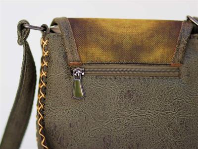 Küçük Prens Figürlü Çapraz Örgülü Kol Çantası Etnik Bohem Style - Yesil