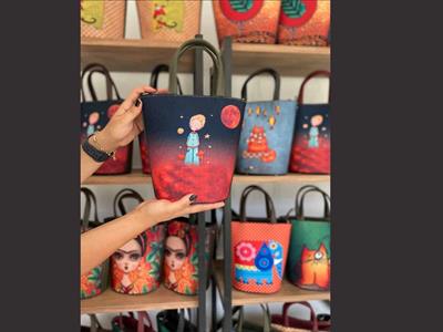 Küçük Prens Figürlü Kova Model Çanta Etnik Bohem Style - YESİL