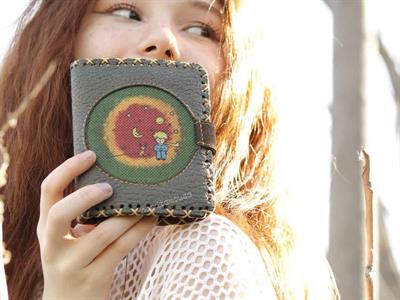 Küçük Prens Figürlü Küçük Cüzdan Etnik Bohem Retro Style - YESİL