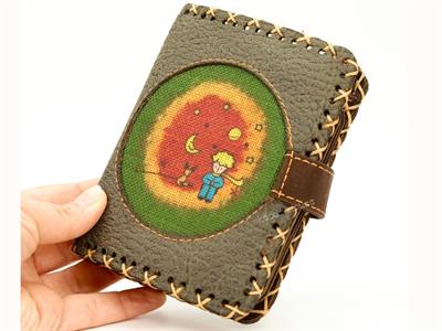 Küçük Prens Figürlü Küçük Cüzdan Etnik Bohem Retro Style - YESİL