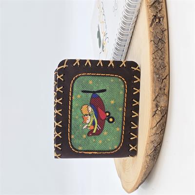 Küçük Prens Figürlü Küçük Cüzdan Etnik Bohem Retro Style -Acı Kahve