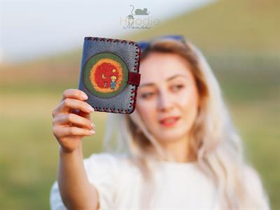 Küçük Prens Figürlü Küçük Cüzdan Etnik Bohem Retro Style - PETROL