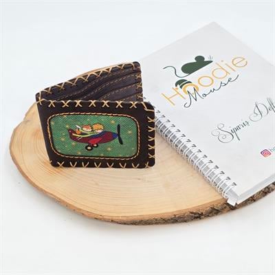 Küçük Prens Figürlü Küçük Cüzdan Etnik Bohem Retro Style -Acı Kahve