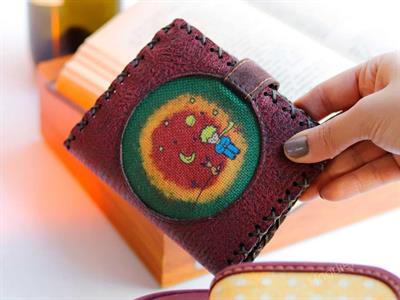Küçük Prens Figürlü Küçük Cüzdan Etnik Bohem Retro Style -BORDO