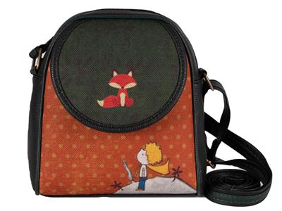 Küçük Prens Figürlü Küçük Postacı Omuz Çantası Etnik Bohem Style - Siyah