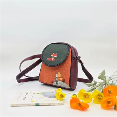 Küçük Prens Figürlü Küçük Postacı Omuz Çantası Etnik Bohem Style - Bordo