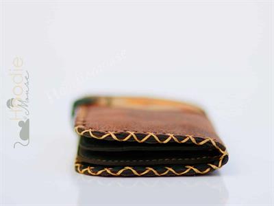 Kuş Figürlü Büyük Cüzdan Etnik Bohem Retro Vintage Style - KAHVERENGİ