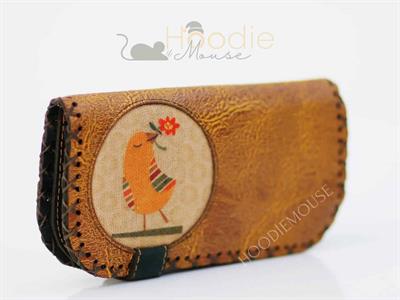 Kuş Figürlü Büyük Cüzdan Etnik Bohem Retro Vintage Style - HARDAL