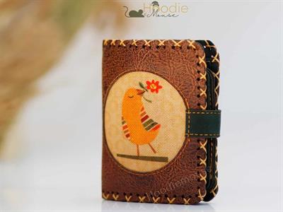 Kuş Figürlü Küçük Cüzdan Etnik Bohem Retro Style - KAHVERENGİ