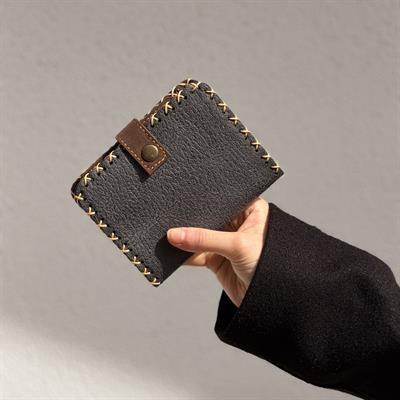 Kuş Figürlü Küçük Cüzdan Etnik Bohem Retro Style - ANTRASİT
