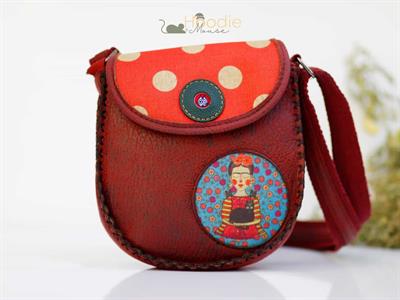 Mavi Frida Çapraz Örgülü Kol Çantası Etnik Bohem Style - Bordo