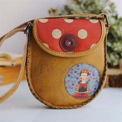 Mavi Frida Çapraz Örgülü Kol Çantası Etnik Bohem Style - Hardal
