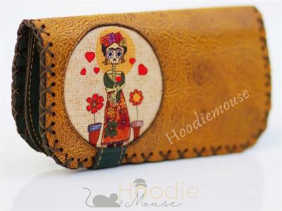 Mexsican Frida Figürlü Büyük Cüzdan Etnik Bohem Retro Vintage Style - HARDAL