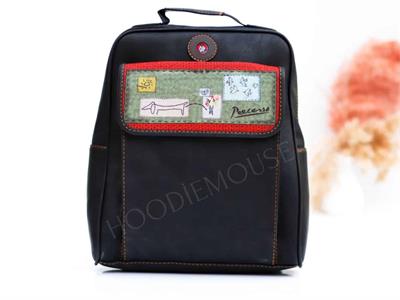 Peecasso Figürlü Unisex Canta Hem Sırt Hem Capraz Hem Elde Etnik Bohem Style - SİYAH