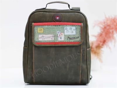 Peecasso Figürlü Unisex Canta Hem Sırt Hem Capraz Hem Elde Etnik Bohem Style - YESİL