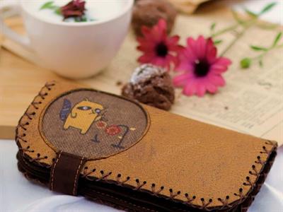 Rakun Figürlü Büyük Cüzdan Etnik Bohem Retro Vintage Style - HARDAL