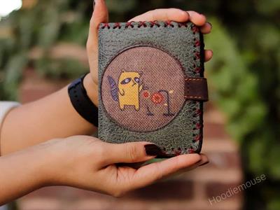 Rakun Figürlü Küçük Cüzdan Etnik Bohem Retro Style - Yesil